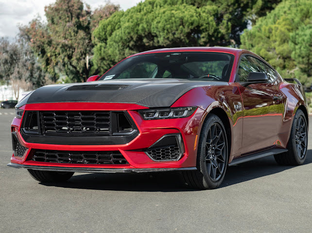 2024+ FORD MUSTANG S650 | CARBON FIBER FRONT GRILLE INSERT REPLACEMENT UPPER & LOWER